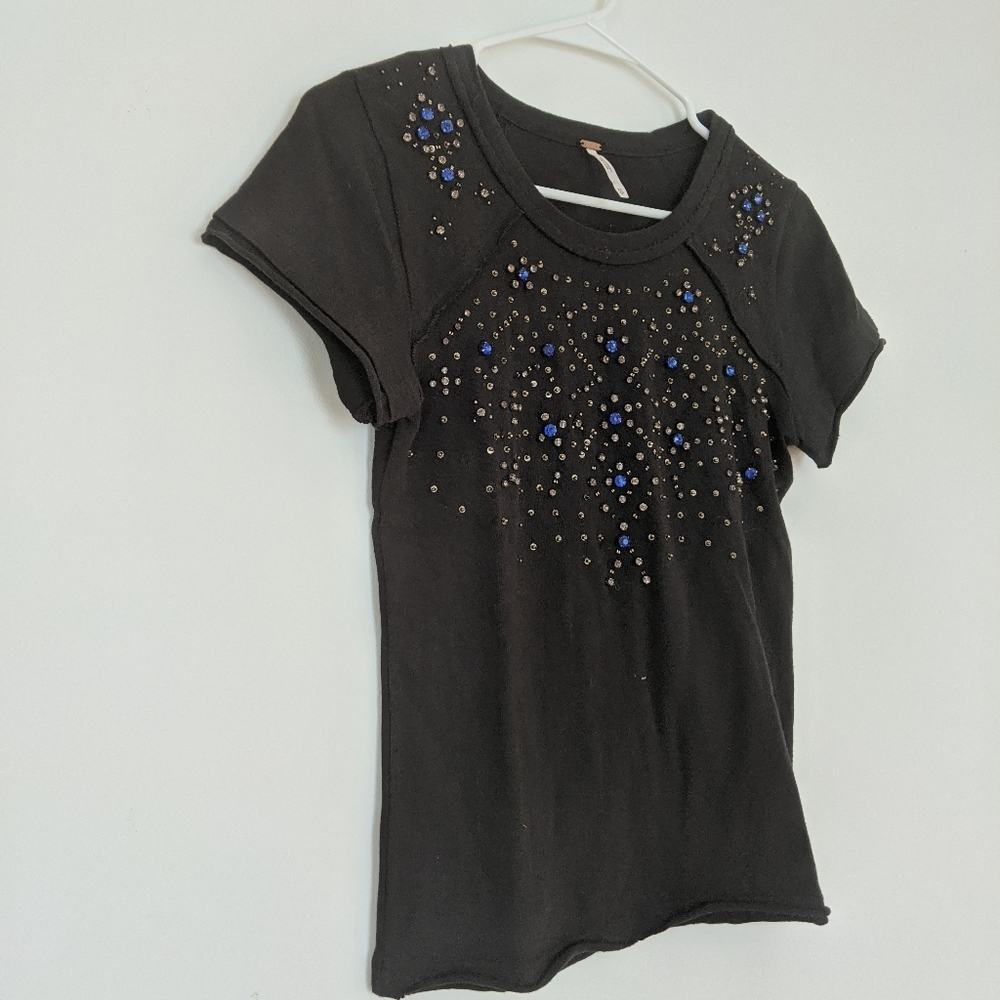 Free People beaded T-shirt